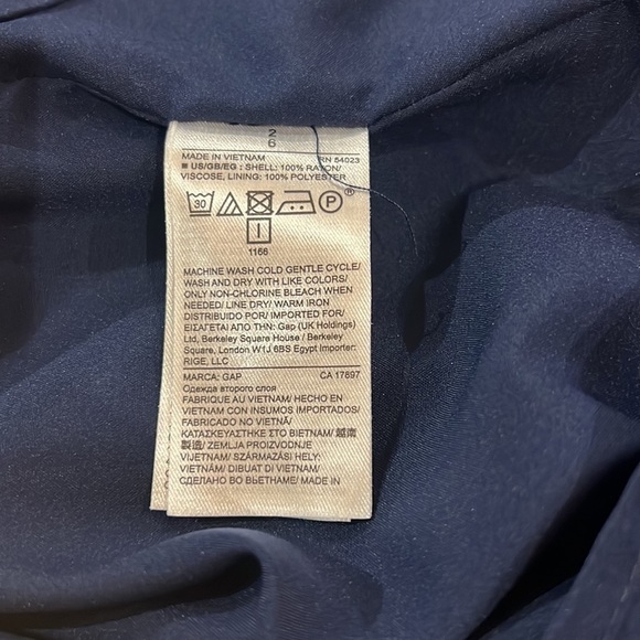 Gap Color Block Tie Neck Dress Blue and Red Size 2 - Picture 6 of 7